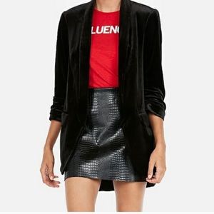 Express Black Velvet Blazer